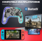 Manette Gamer Sans Fil SPIRIT OF GAMER PULSE RGB – Bluetooth – Transparente – Pour PC, Switch, iOS & Android
