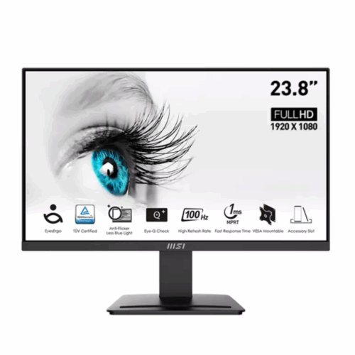 Écran MSI PRO MP2412 23.8" FHD - 1Ms - 100Hz IPS - HDMI/DP