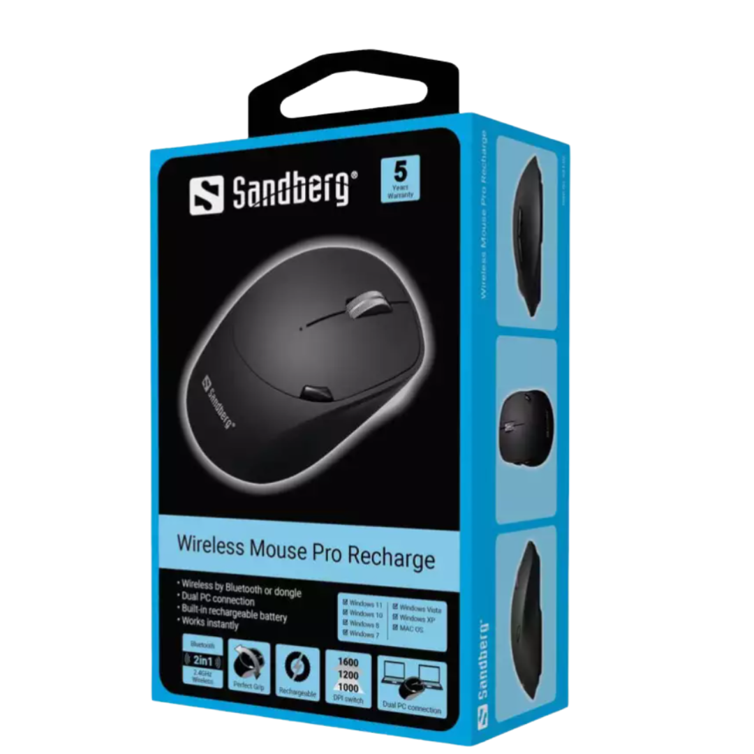 631-02 Sandberg Souris Sans Fil Pro Rechargeable