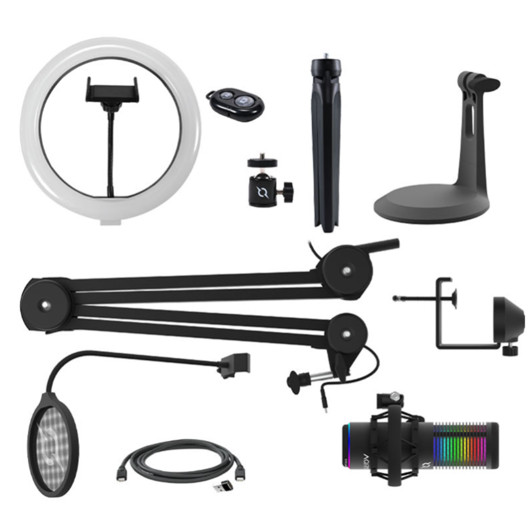 AQIRYS GALILEO - Microphone Pour Streamer USB - Noir (6)