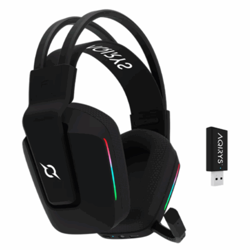 Aqirys - Alya - Casque Gamer RGB Bluetooth - Noir
