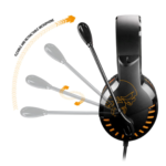 Casque Gaming Spirit of Gamer PRO-H3 _ Jack 3.5mm + Rallonge PC _ Orange et Noir