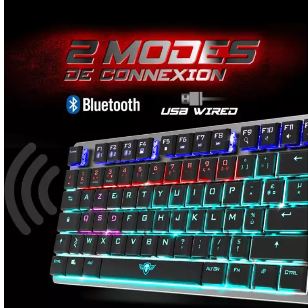 Clavier mécanique SPIRIT OF GAMER XPERT K1300 RGB Rechargeable Bluetooth (2)