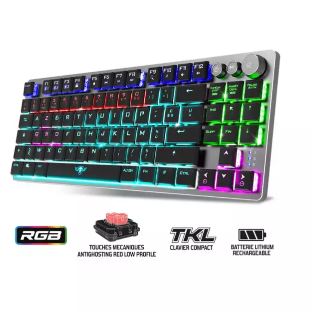 Clavier mécanique SPIRIT OF GAMER XPERT K1300 RGB Rechargeable Bluetooth (5)