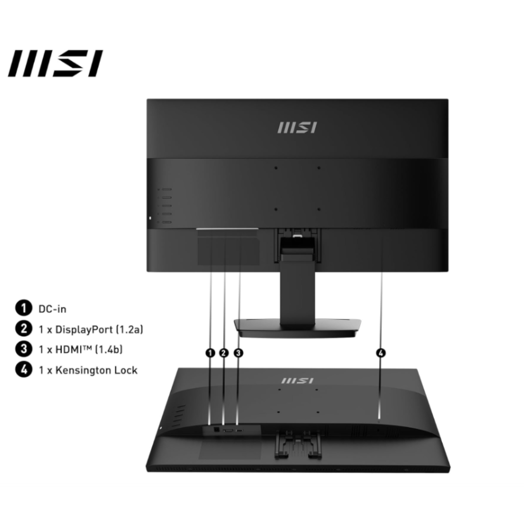 Ecran MSI PRO MP2412 23.8_ FHD - 1Ms - 100Hz IPS - HDMI_DP (9S6-3BA9CH-042) (6)