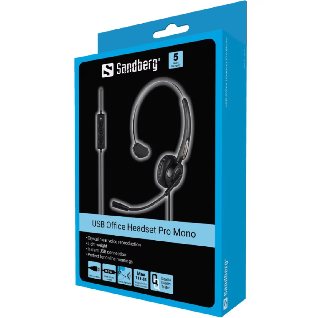 Micro Casque Filaire SANDBERG PRO MONO 126-14 USB - Noir (4)