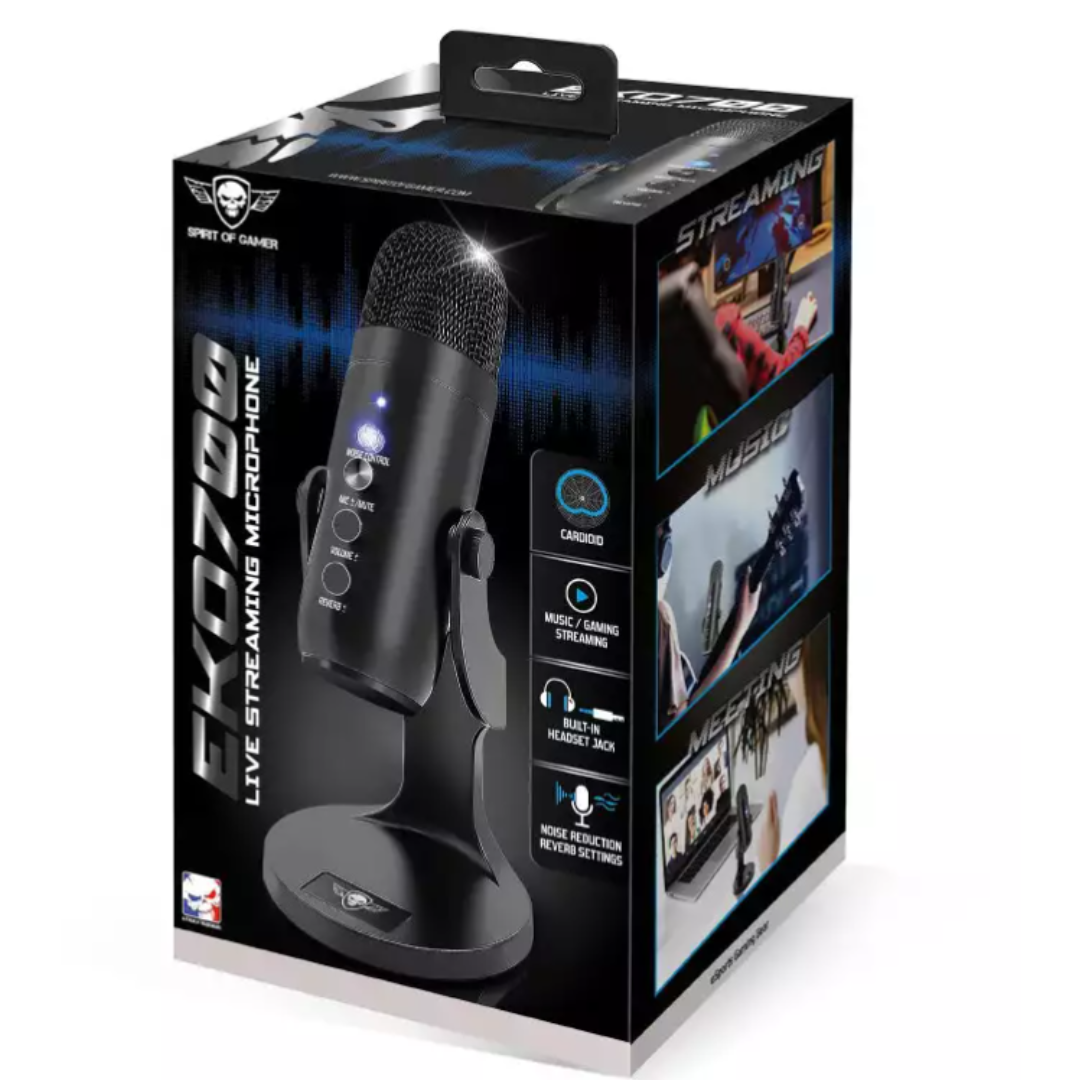 Microphone Gamer EKO 700 Omnidirectionnel USB