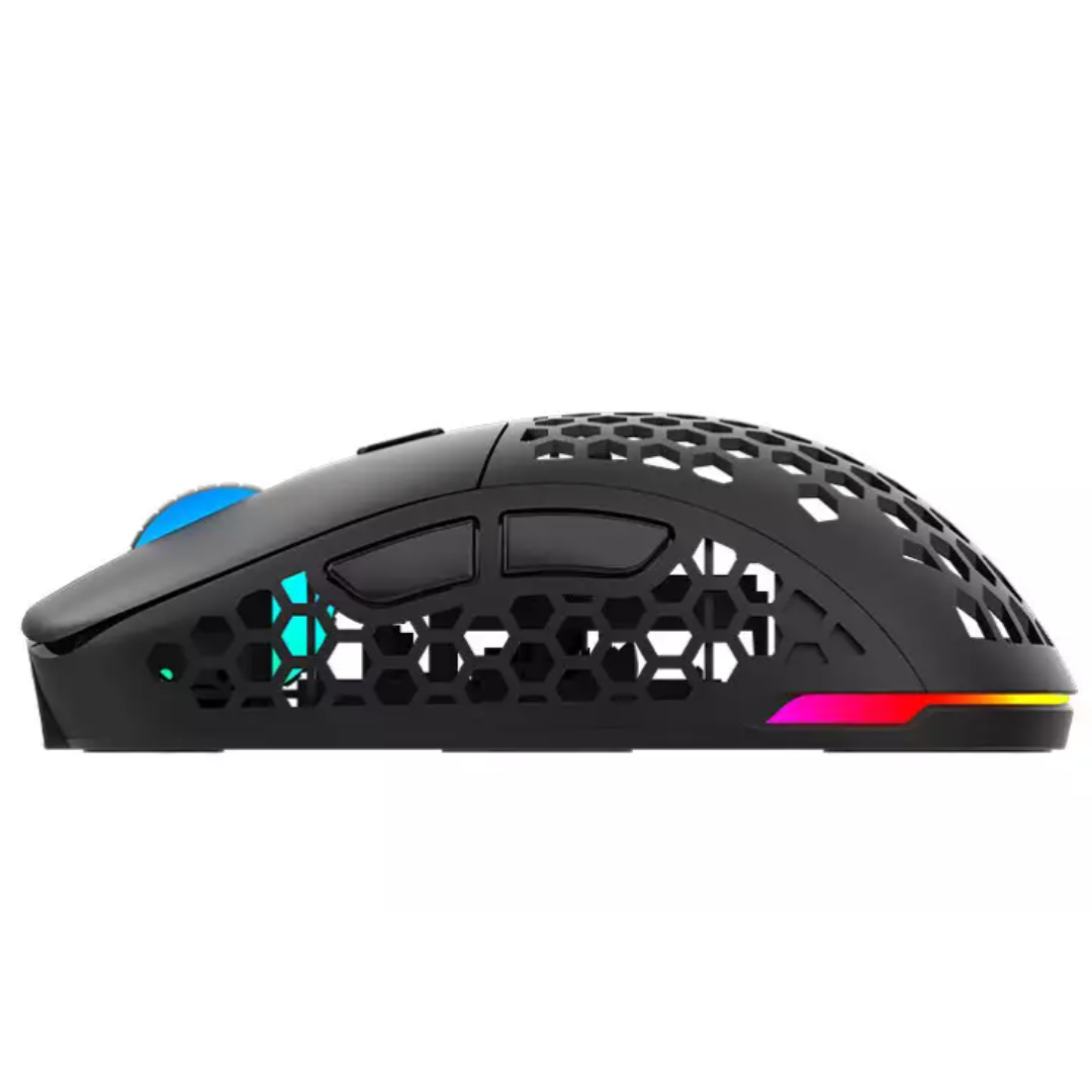 SOURIS GAMER AQIRYS TGA - Double mode(filaire & sans fil) RGB - 19000 ppp, Black -white- pink - Blue (4)