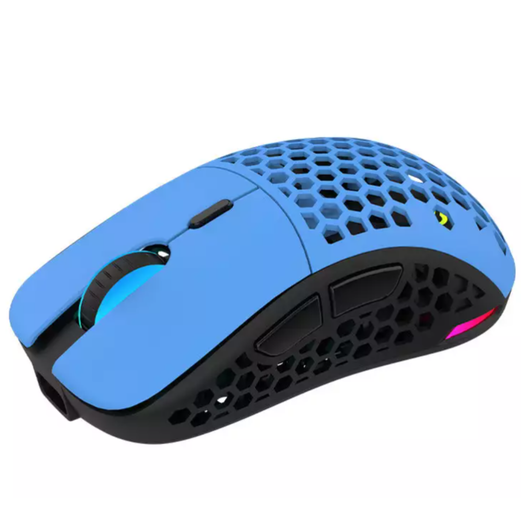 SOURIS GAMER AQIRYS TGA - Double mode(filaire & sans fil) RGB - 19000 ppp, Black -white- pink - Blue (6)