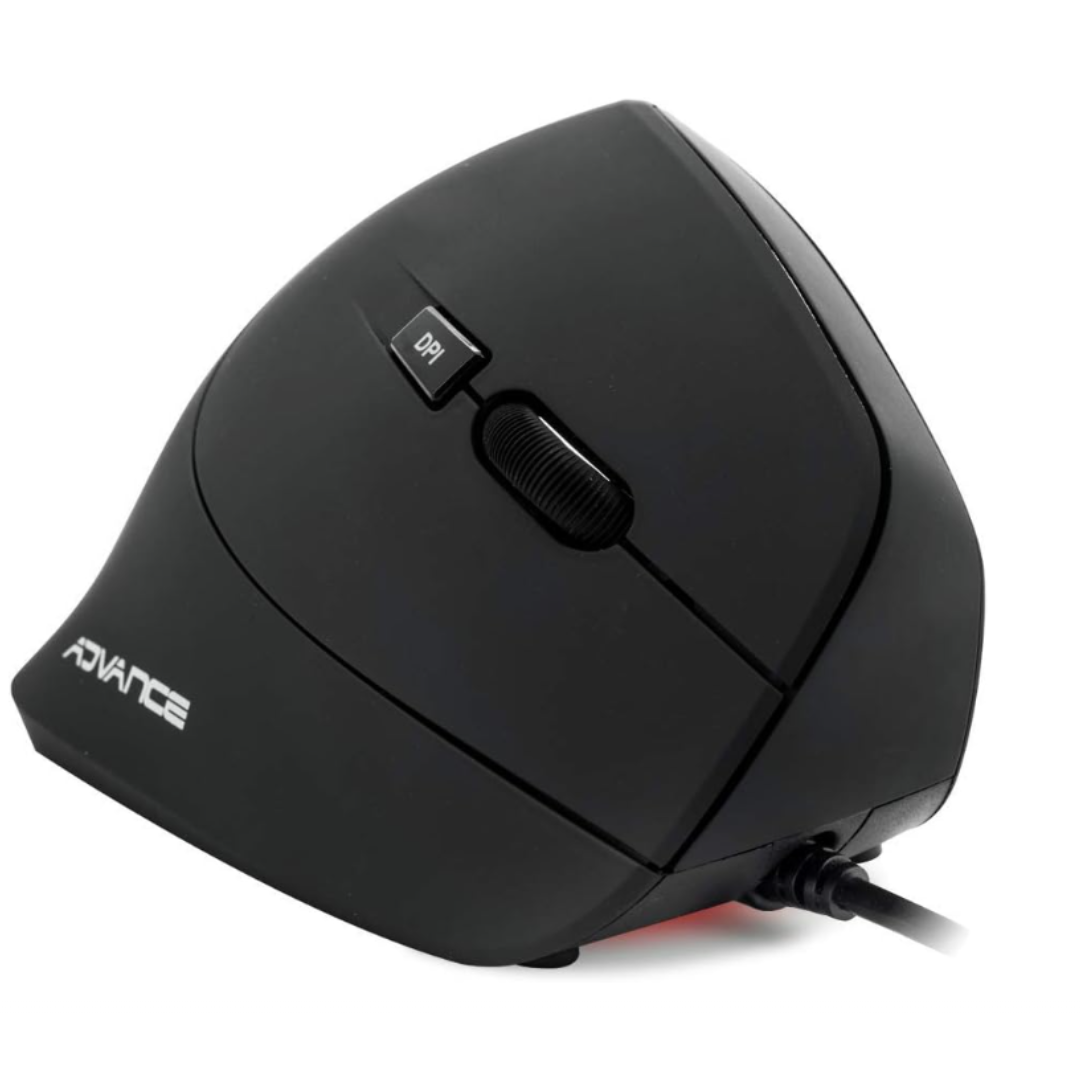 Souris Ergonomique Verticale Advance S-V185, 1600dpi -Noir