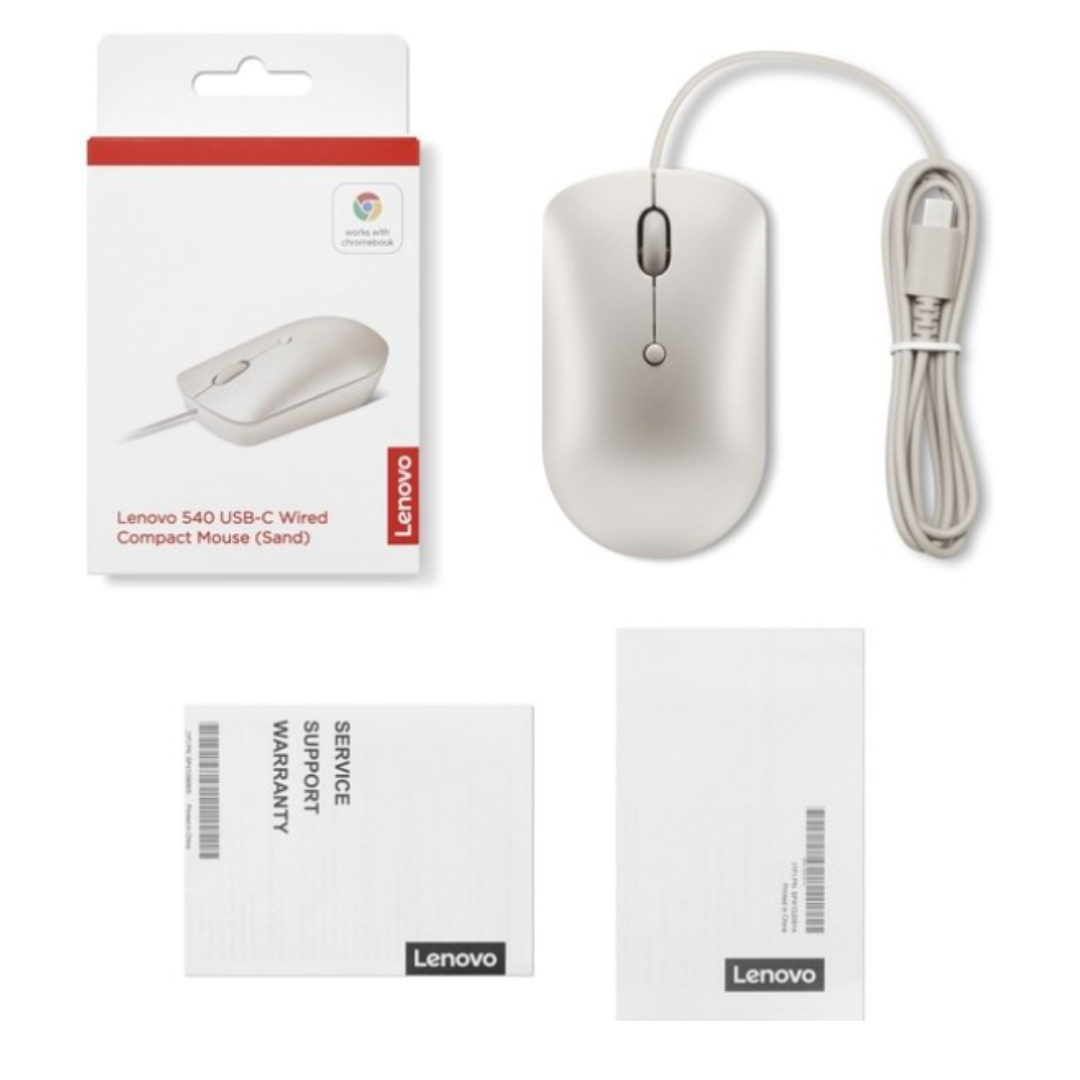 Souris Filaire LENOVOV 540 USB-C Compact - Sand (3)