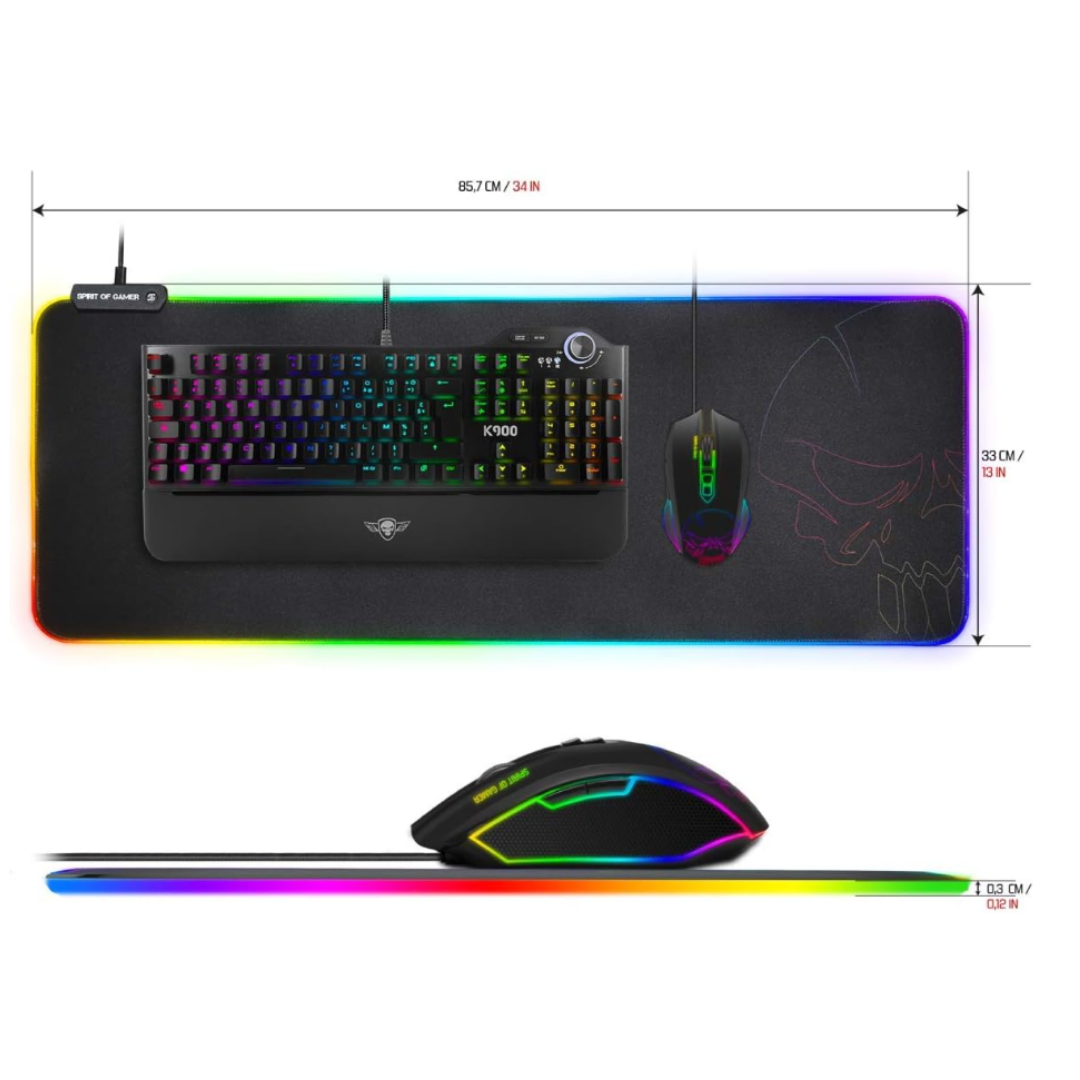 Tapis de Souris SOG LED RGB 10 Modes Taille XXL (2)