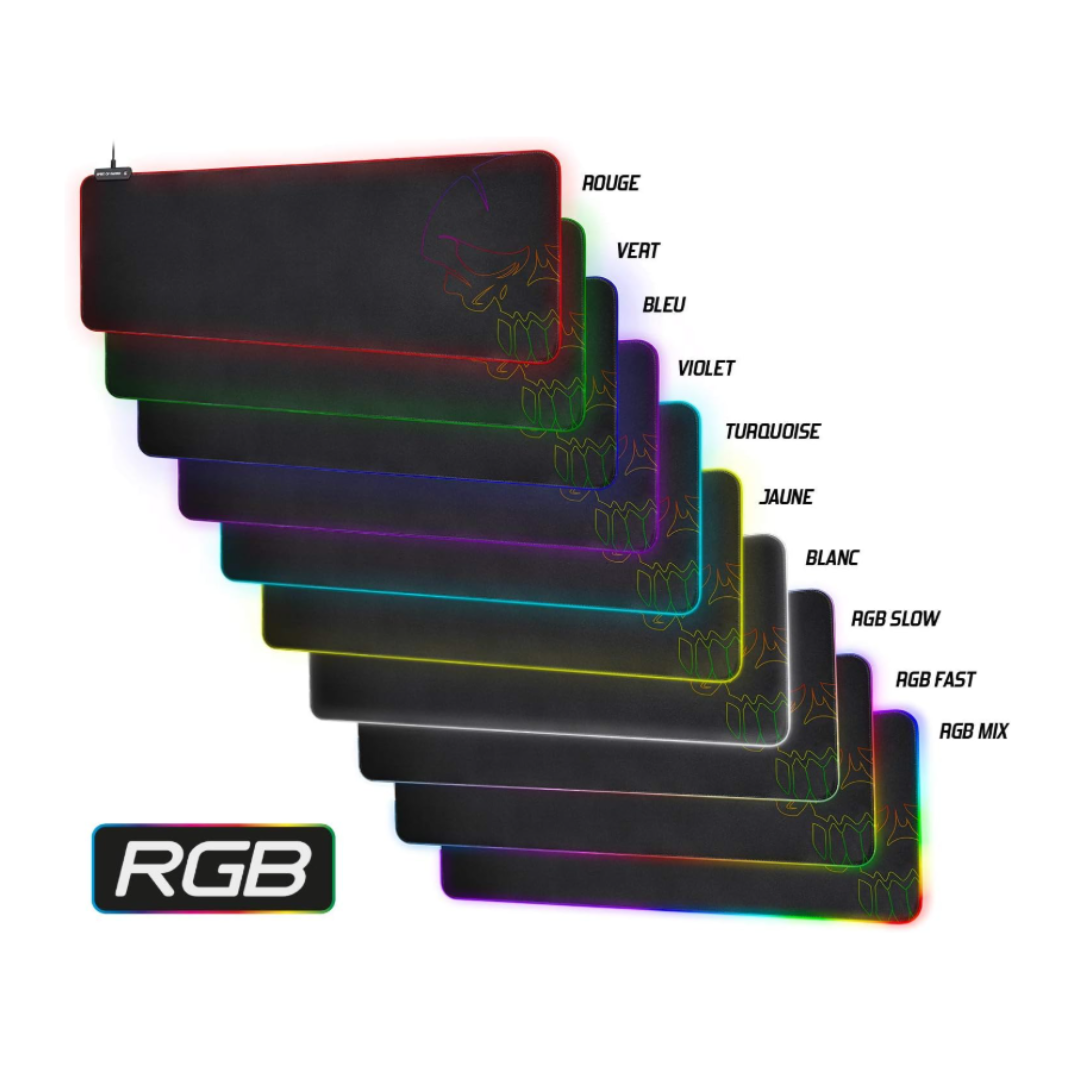 Tapis de Souris SOG LED RGB 10 Modes Taille XXL