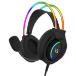 Aqirys - CYGNUS - Casque Gamer RGB Filair - Noir