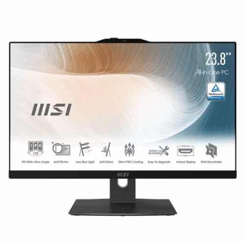 Desktop All In One AIO MSI MODERN AM242P 11M-1476TN / i7 1165G7 / 8G / 256 SSD+1To HDD / 23,8" FHD / Clavier + Souris - Win11 - Noir