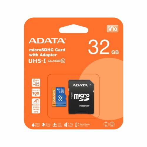 Carte Mémoire Micro SD 32 Go UHS-I Class 10 avec adaptateur
