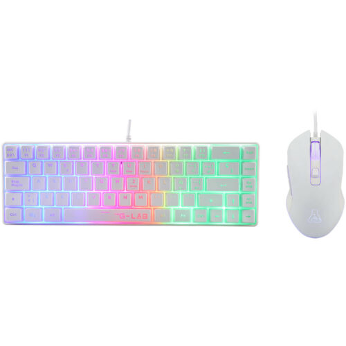 Ensemble Clavier & Souris Gaming THE G-LAB Combo Hydrogen - Blanc
