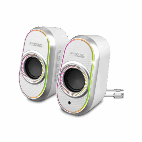 Haut-parleur Gamer Sans Fil SPIRIT OF GAMER Fanatic 500 RGB - Blanc