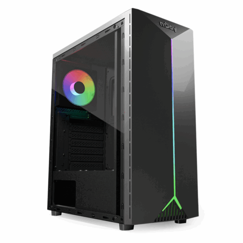 Boitier Gamer NJOY ANIL Moyen Tour 1 Fan RGB - Noir