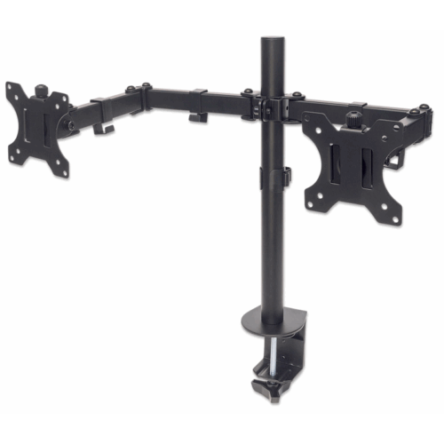Support universel Manhattan pour 2 écrans avec bras mobiles à double articulation / 13" à 32"