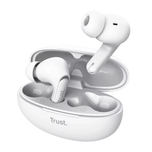 Ecouteurs Bluetooth - Earbuds Trust Yavi - Blanc
