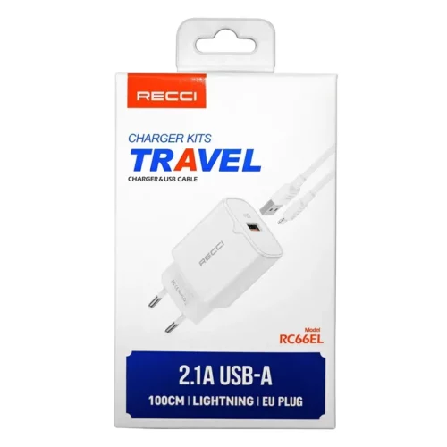 Chargeur Secteur Rapide RECCI | RC66EL - Blanc