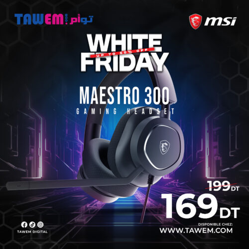Micro Casque MSI Gamer Filaire MAESTRO 300 - Noir