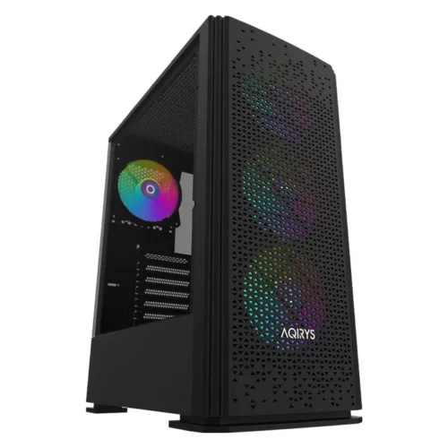 Boitier AQIRYS Gacrux, ATX, 4 Fans, RGB - Black