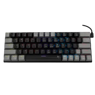 Clavier Gamer Mécanique WHITE SHARK WAKIZASHI 2 Blue Switch QWERTY RGB - Noir/Gris