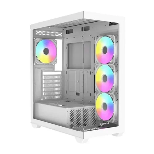 Boîtier Gaming Raidmax Infinita i800 / ARGB / Panneaux en Verre Trempé / ATX - Blanc