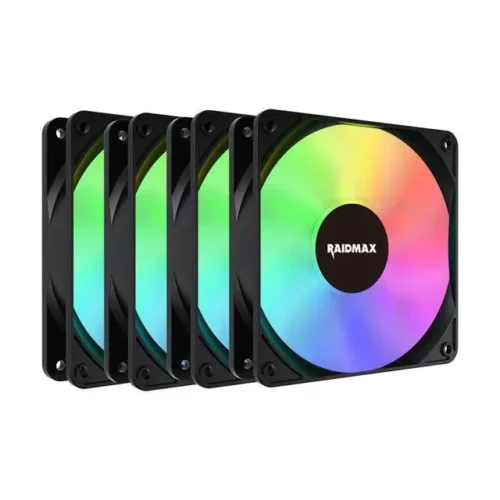 Ventilateur de Refroidissement RAIDMAX X-AIR 120mm - Pack X4 - Noir