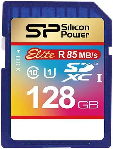 Carte Mémoire Silicon Power Elite SDHC/SDXC 128Go UHS-I Class 10 - 85MB/s