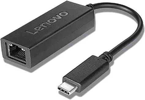 Adaptateur Lenovo USB-C vers Gigabit Ethernet RJ45 - Noir