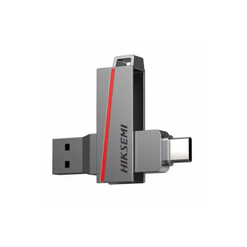 Clé USB HIKSEMI E307 32Go USB 3.2 + Type-C - Gris