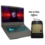 Laptop Gamer MSI "Thin 15 B13UCX-2606XFR" - i7-13620H - 8Go DDR4- 512Go SSD - RTX 2050 4Go - 15.6 FHD 144Hz + Sac à dos MSI