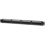 Panneau de Brassage Intellinet Cat6 UTP 24 Ports Rack 19" - Noir