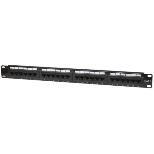 Panneau de Brassage Intellinet Cat6 UTP 24 Ports Rack 19" - Noir
