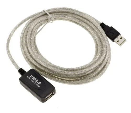 Rallonge USB 2.0 M/F 4.5M Transparente - Extension USB Type-A