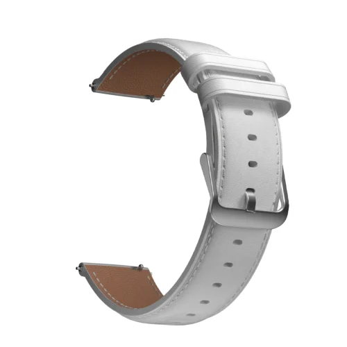 Bracelet en Cuir pour Kieslect Lite 3 Pro 22 mm - Blanc