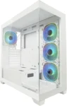 Boîtier PC Gaming LC-Power 715W Seamless Pale X ATX ARGB Blanc avec 4 Ventilateurs