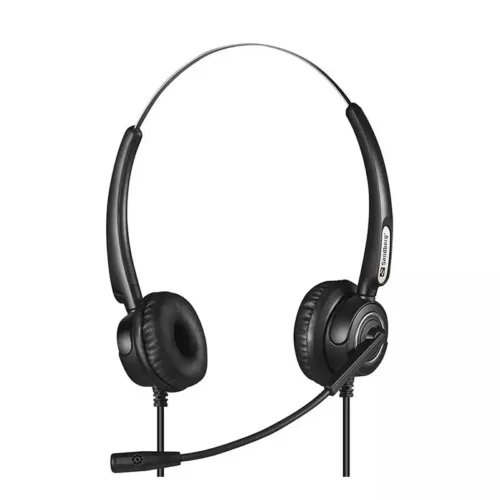 Casque Micro Sandberg 3 en 1 Office Headset Pro Stereo USB + RJ9/RJ11 - Noir