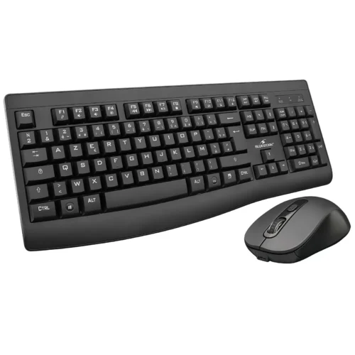Pack Clavier et Souris Sans Fil BLUESTORK AZERTY Français RF 2.4 GHz - Noir