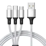 Câble RECCI 3 en 1 USB Charge Rapide 2.4A - Gris