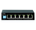 Switch D-Link 6 Ports Fast Ethernet PoE+ 4 Ports PoE + 2 Ports Uplink - 30W