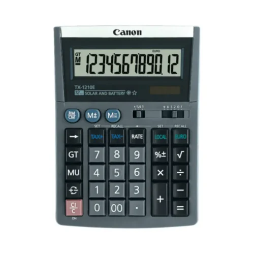 Calculatrice de Bureau Canon TX-1210E - 12 Chiffres - Gris