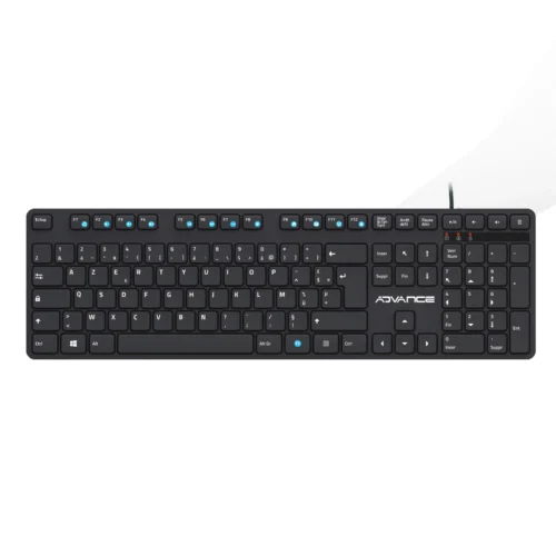 Clavier Filaire Advance Workmate - USB - AZERTY - 105 Touches - Noir