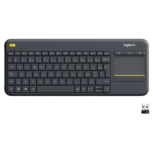 Clavier Sans Fil Logitech K400 Plus - Touchpad Intégré - 2,4 GHz - Noir