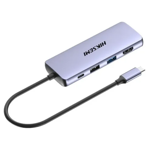 Hub USB-C HIKSEMI DS8 8-en-1 - HDMI 4K - PD 100W - Gris