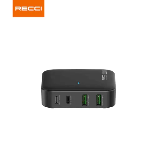 Chargeur Secteur RECCI RC39E GaN 100W USB-A + USB Type-C 4 Ports