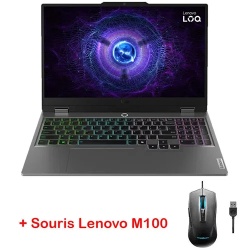 PC Portable Gamer Lenovo "LOQ 15IAX9" - 15,6 FHD 144Hz - Core i5 - 24 Go DDR5 - 512 Go SSD - RTX 3050 6 Go - FreeDOS